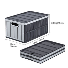 Load image into Gallery viewer, Plastic Collapsible Storage Bins with Lids, 65L 3 Packs, Stackable Folding Storage Crates with Handles, Holds 84 lbs Per Bin, Heavy Duty Containers, Space-Saving Baskets, for Home Organizing