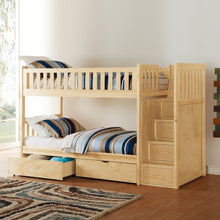Load image into Gallery viewer, Natural Pine Finish 2pcs Storage Boxes with Caster Wheels Transitional Bedroom Furniture Under-Bed Toy Boxes