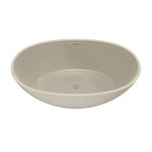 Load image into Gallery viewer, 55 inch freestanding solid surface soaking bathtub for bathroom