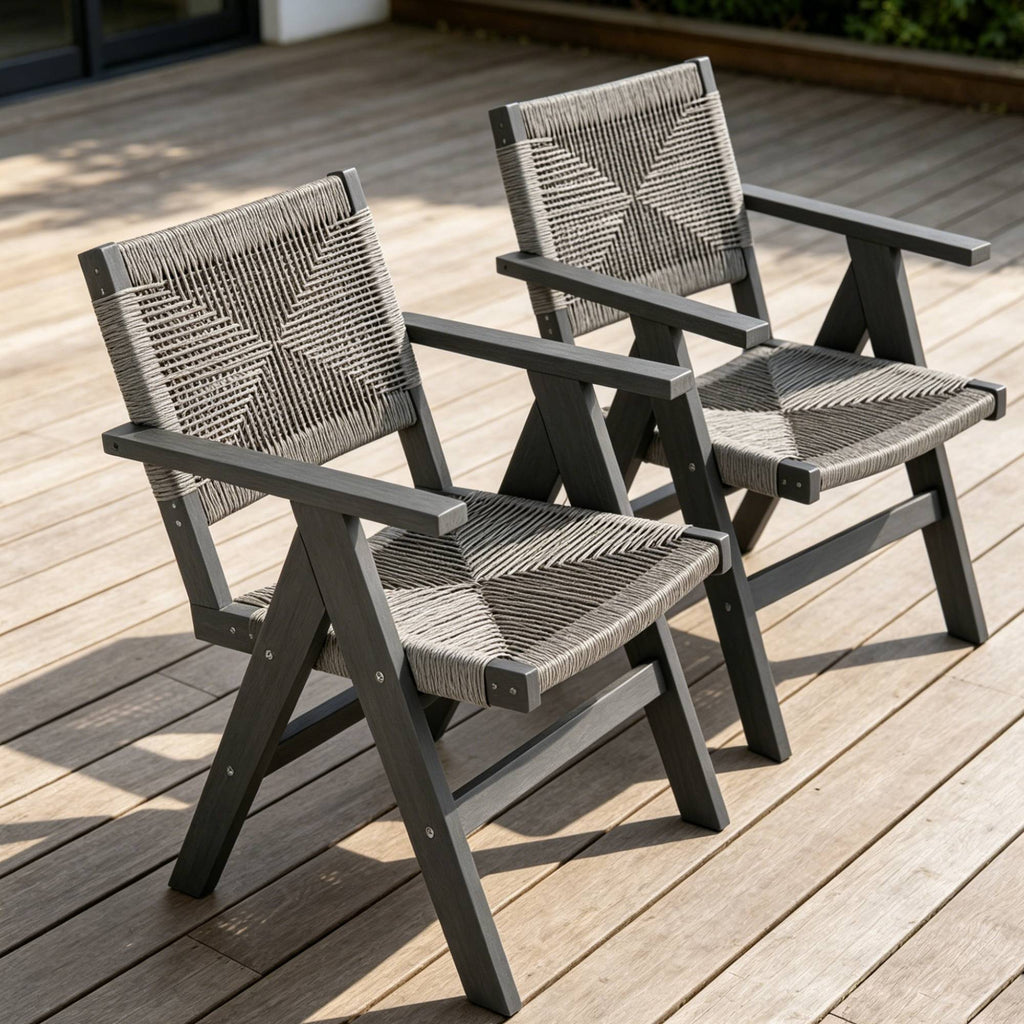 2 Piece HIPS Stylish Dining Chair Elevates Yard Dinner Gatherings Togethers & Casual Outdoor Hangouts