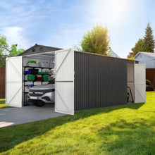 Load image into Gallery viewer, Chery Industrial Heavy-Duty Metal Garage Shed 20'x13'