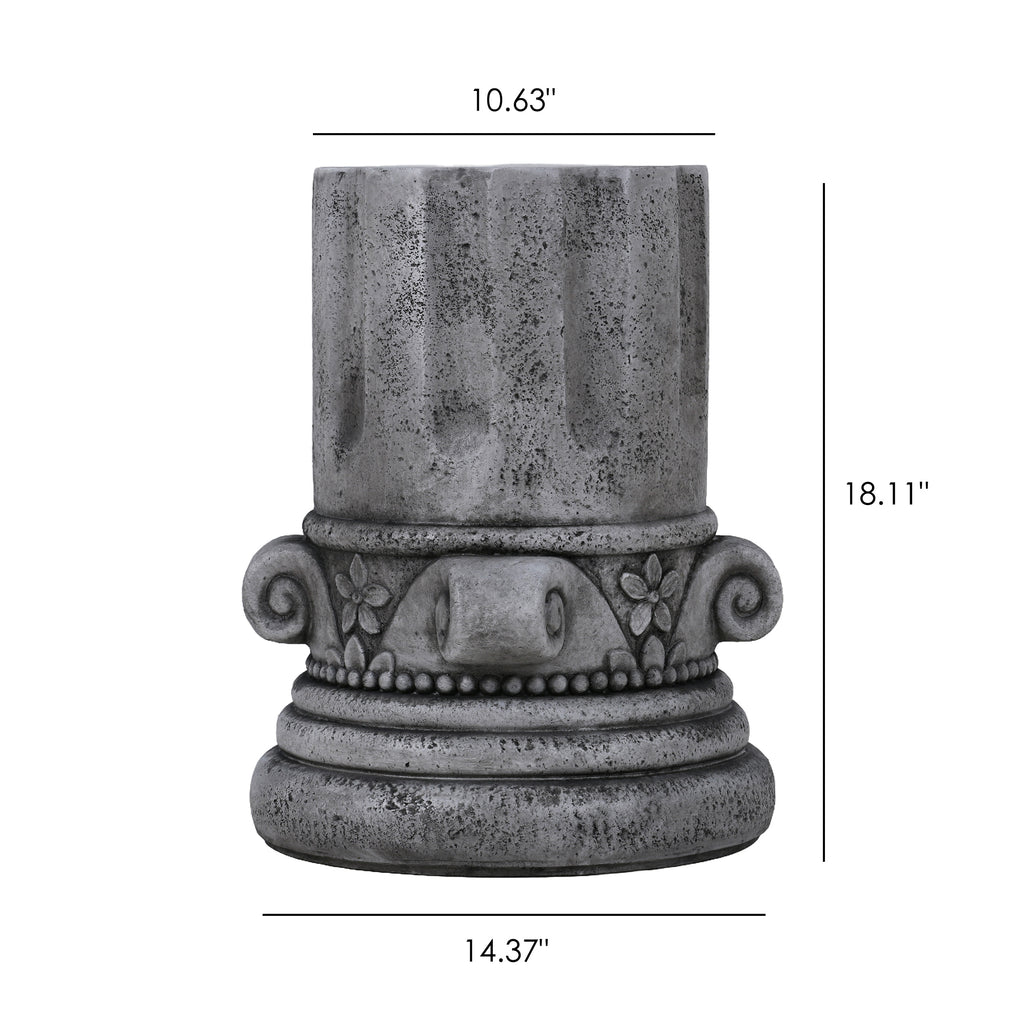 Cement Outdoor End Tables for Patio, GardenAccent Table, Modern Small Round Side Tablefor Outside, Tree Stump Garden Stool DrumTable indoor and Outdoor