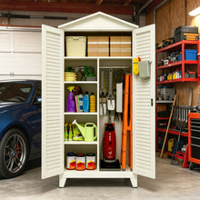 Load image into Gallery viewer, Spire79.1'' Tall Metal Tool Storage Cabinet, with Ample Storage Space for Garage,Warehouse,Garden,Office, Living Room,Bathroom,Utility Room ( Beige )