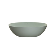 Load image into Gallery viewer, 67'' Freestanding Bathtub Resin Stone Soaking Bathtub Solid Surface Modern Tubs with Overflow and Pop-up Drain