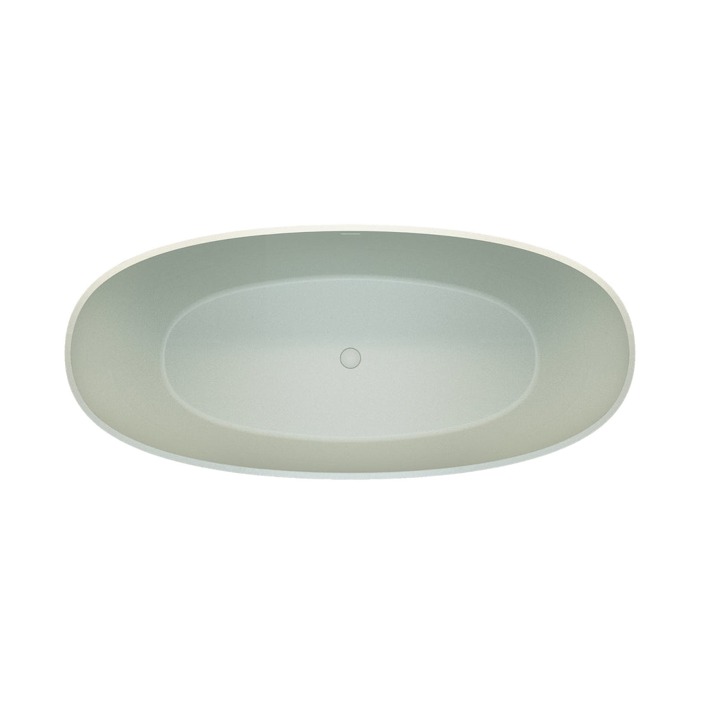 67'' Freestanding Bathtub Resin Stone Soaking Bathtub Solid Surface Modern Tubs with Overflow and Pop-up Drain