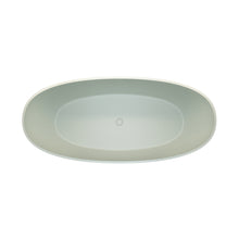 Load image into Gallery viewer, 67'' Freestanding Bathtub Resin Stone Soaking Bathtub Solid Surface Modern Tubs with Overflow and Pop-up Drain