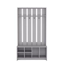 Load image into Gallery viewer, Tulcan 38" Wide Hall Tree with Bench and Shoe Storage, Entryway  Bench with Coat Rack