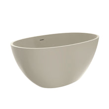 Load image into Gallery viewer, 55 inch freestanding solid surface soaking bathtub for bathroom