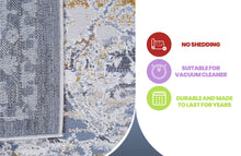 Load image into Gallery viewer, PAYAS Collection 7.9X10. Ivory / Grey / Traditional Area Rug Modern, Contemporary, Non-Shedding &amp; Easy to Clean, Ideal for Living Room, Bedroom, Dining Space, 120*93 inch
