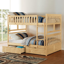 Load image into Gallery viewer, Natural Pine Finish 2pcs Storage Boxes with Caster Wheels Transitional Bedroom Furniture Under-Bed Toy Boxes