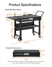Load image into Gallery viewer, Outdoor Grill Cart Foldable Grill Table