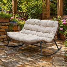 Load image into Gallery viewer, Double Wide Rocking Papasan Chair