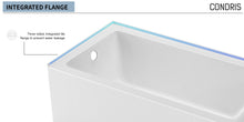 Load image into Gallery viewer, 60" x 36" Alcove Bathtub, Acrylic Soaking Tub with Ergonomic Backrest, Anti-Slip Base, Left Drain, Glossy White