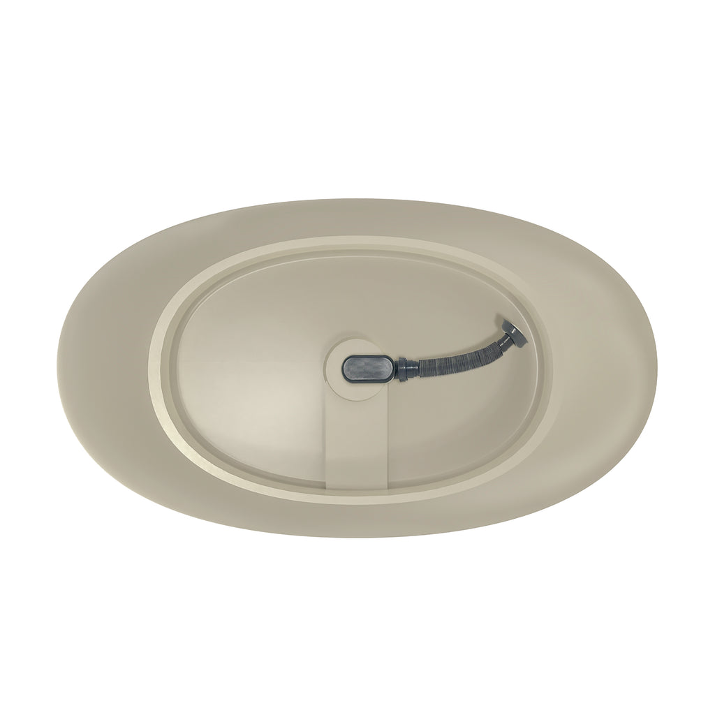 55 inch freestanding solid surface soaking bathtub for bathroom