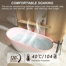 Load image into Gallery viewer, 67"Special-shaped Freestanding Slipper Bathtub: Gloss White Finish, Chrome Overflow &amp; Pop-Up Drain, cUPC Certified
