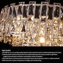 Load image into Gallery viewer, Chrome Luxury Crystal Chandelier for Dining Room, 32-Inch Modern Ceiling Light, French Empire Style with Premium K9 Crystals, Elegant Chrome Finish, Perfect for Living Room or Bedroom, 21-Light Fixtur