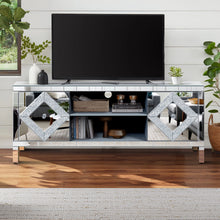 Load image into Gallery viewer, Storage Cabinet with Mirror Trim and M Shape Design Spliced Combination For Living Room, Dining Room, Entryway, Kitchen