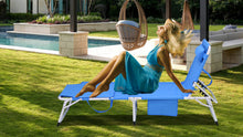 Load image into Gallery viewer, 3-in-1 Heavy Duty Tanning Chair with Face Hole Adjustable 5-Position Folding Chaise Lounge Chairs for Outside Portable Lay Flat Beach Lounge Chair for Outdoor Sunbathing Patio Pool Lawn Camping Deck P