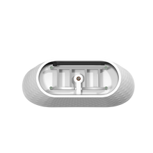 Load image into Gallery viewer, 59'' acrylic freestanding bathtub with unique diamond pattern design: spacious oval shape,  Gloss white finish, Chrome overflow and pop-up drain CUPC Certificate