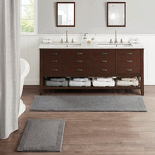Load image into Gallery viewer, 1 PCS 24x72" 100% Cotton Tufted 3000 GSM Reversible Bath Rug Navy
