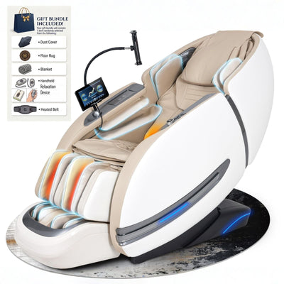 3XRELAX BV-2 Full Body Shiatsu Massage Chair, 4D Rollers, Zero Gravity, Thai Massage, Heat, S&L Track, Voice Control, Bluetooth Joystick, 160 lbs, 64