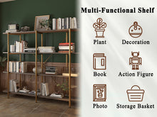 Load image into Gallery viewer, 74.6 inch Stainless Steel Storage Rack, Solid Wood Partition Storage Shelf