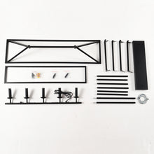 Load image into Gallery viewer, 5-Light Farmhouse Kitchen Island Lighting,5 Light Industrial Linear Chandelier for Dining Room Metal Matte Black Finish Hanging Pendant Light Fixture for Bedroom Living Room Hallway Conference Room