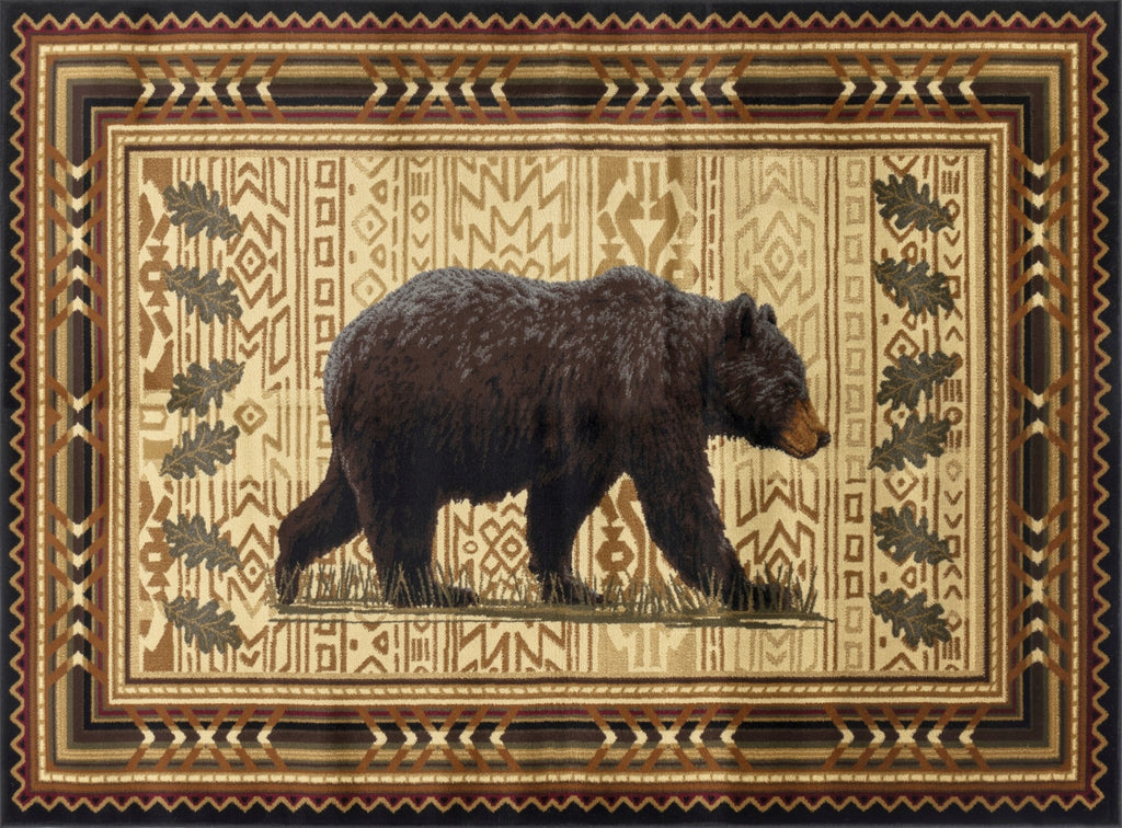 Nature's Nest GC_CBL3010 Black 2 ft. x 3 ft. Lodge Area Rug