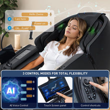 Load image into Gallery viewer, 3XRELAX BV-2 Full Body Shiatsu Massage Chair, 4D Rollers, Zero Gravity, Thai Massage, Heat, S&amp;L Track, Voice Control, Bluetooth Joystick, 160 lbs, 64" x 30.3" x 43.5