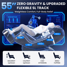 Load image into Gallery viewer, 3XRELAX BV-3 Advanced 4D Shiatsu Massage Chair, Zero Gravity, Thai Massage, Heat, S&amp;L Track, 24 Auto Programs, Split Leg Design, 350 lbs Capacity, 220 lbs, 63" x 25" x 45