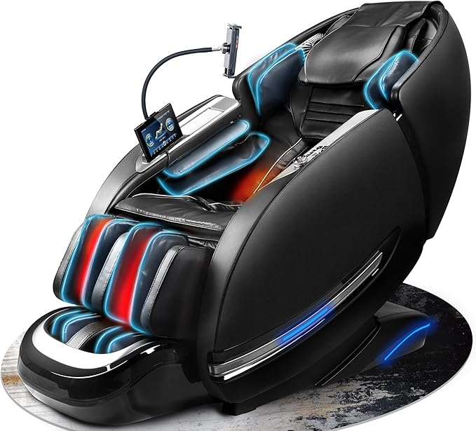 3XRELAX BV-2 Full Body Shiatsu Massage Chair, 4D Rollers, Zero Gravity, Thai Massage, Heat, S&L Track, Voice Control, Bluetooth Joystick, 160 lbs, 64" x 30.3" x 43.5