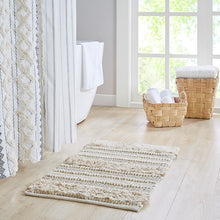 Load image into Gallery viewer, Woven Texture Stripe Bath Rug Grey 22x58"