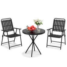 Load image into Gallery viewer, BROWN - [Instant Setup] 2-Piece Folding Chair, No Assembly Required, 350lb Capacity, Rust-Resistant &amp; Stain-Proof for Balcony/Garden