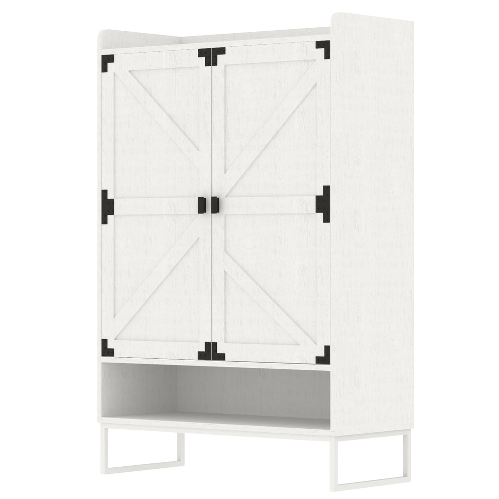 Shoe Cabinet with Doors, 6-Tier Shoe Storage Cabinet with Adjustable Shelves, Wooden Shoes Rack Shoe Storage Organizer for Entryway, Hallway, Closet, Living Room
