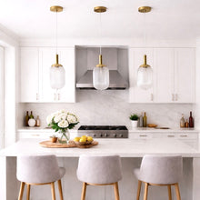 Load image into Gallery viewer, Gemma Pendant Lamp - Gold and Clear  110-120V 1PC