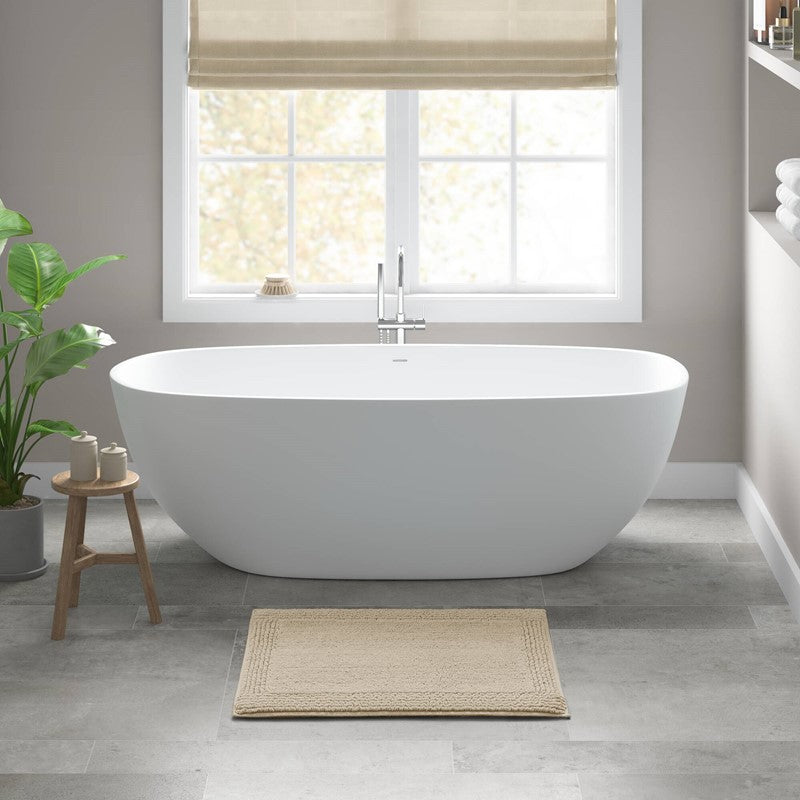 1 PCS 24x72" 100% Cotton Tufted 3000 GSM Reversible Bath Rug Navy