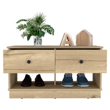 Load image into Gallery viewer, Tulip Storage Bench, Two Drawers, Two Shelves