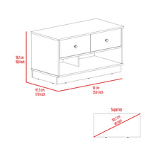Load image into Gallery viewer, Tulip Storage Bench, Two Drawers, Two Shelves