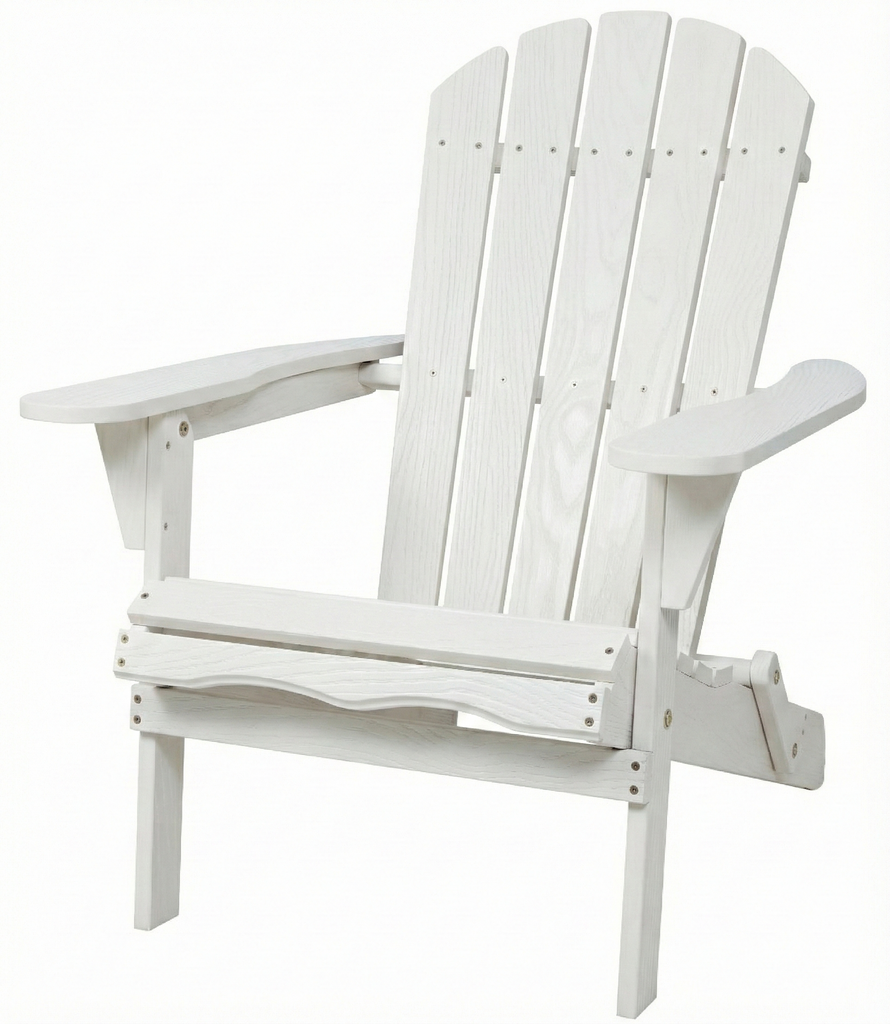 Wood Lounge Patio Chair for Garden Outdoor Wooden Folding Embossed Adirondack Chair Solid Wood Lounge Patio Chair with Wood Grain