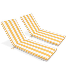 Load image into Gallery viewer, 2PCS Set Outdoor Lounge Chair Cushion Replacement Patio Funiture Seat Cushion Chaise Lounge Cushion-Navy Blue