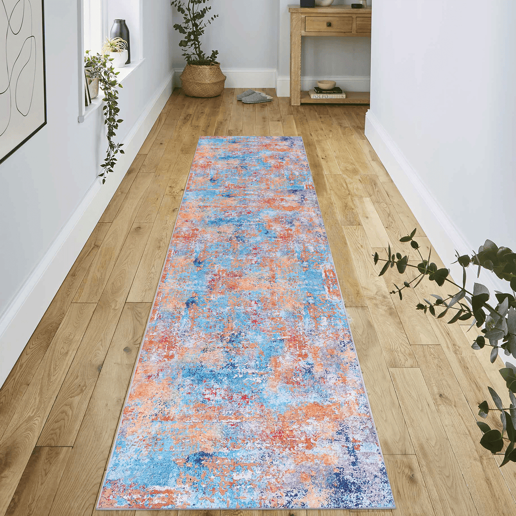 MAVAL Multi Washable Rug 2' x 3' Doormat Rug (Multi, 2' x 3') Modern, Contemporary, Non-Shedding & Easy to Clean, Ideal for Living Room, Bedroom, Dining Space, 36*24 inch