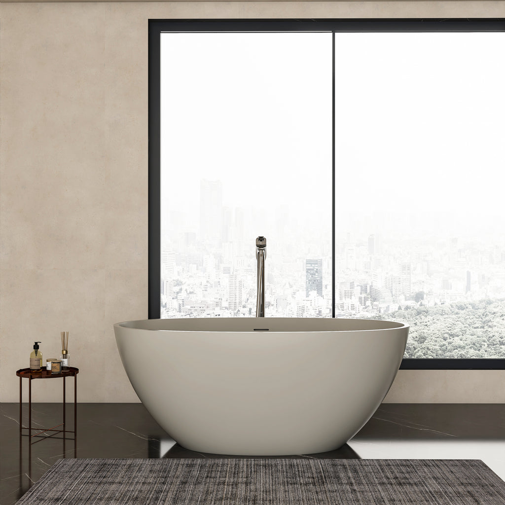 55 inch freestanding solid surface soaking bathtub for bathroom