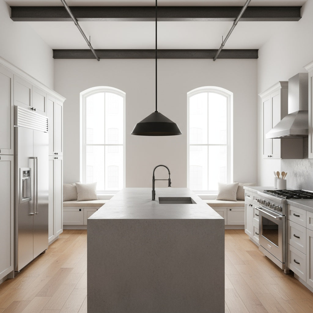 14 inch Diameter Integrated LED Black Pendant