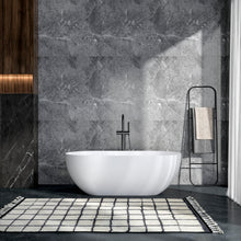 Load image into Gallery viewer, 59 inch small size solid surface oval shape freestanding bathtub for the bathroom