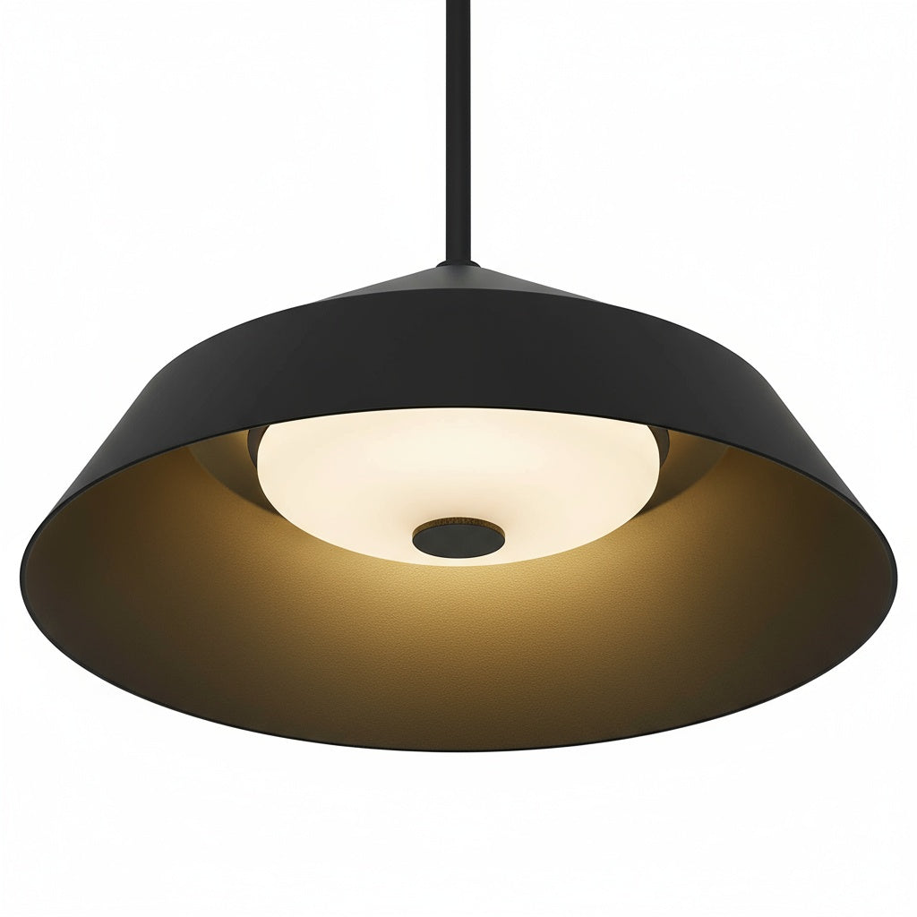 14 inch Diameter Integrated LED Black Pendant