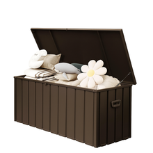 Load image into Gallery viewer, 200 Gallon Outdoor Storage Deck Box Waterproof, Large Patio Storage Bin for Outside Cushions, Throw Pillows, Garden Tools, Lockable (Dark Brown)