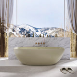 66.9 inch freestanding solid surface soaking bathtub for bathroom