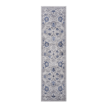 Load image into Gallery viewer, MARFI Collection 2.2X8. Blue / Silver / Oriental Runner Rug Modern, Contemporary, Non-Shedding &amp; Easy to Clean, Ideal for Living Room, Bedroom, Dining Space, 96*26 inch