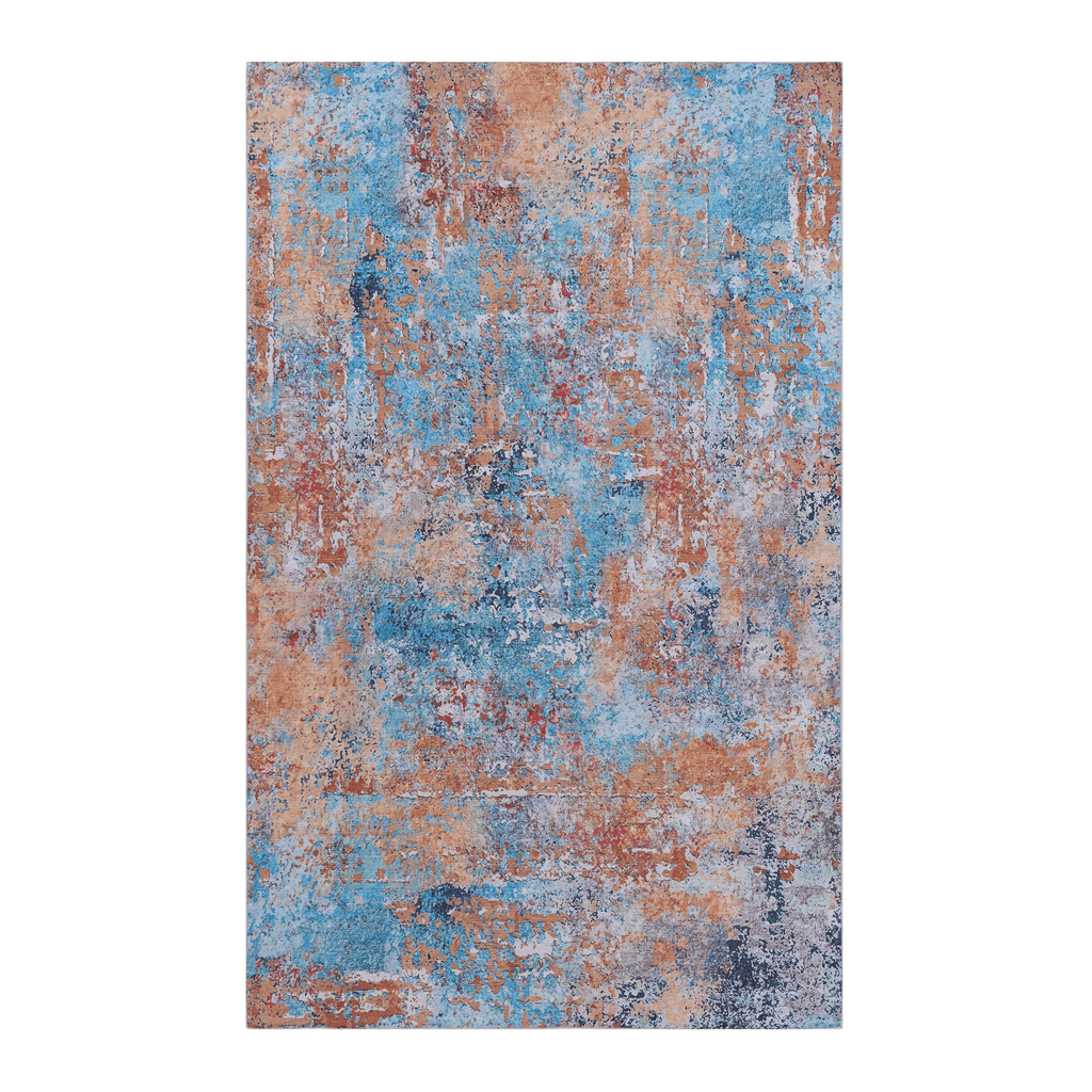 MAVAL Multi Washable Rug 2' x 3' Doormat Rug (Multi, 2' x 3') Modern, Contemporary, Non-Shedding & Easy to Clean, Ideal for Living Room, Bedroom, Dining Space, 36*24 inch
