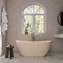 Load image into Gallery viewer, 65 inch artificial stone solid surface freestanding bathroom bathtub